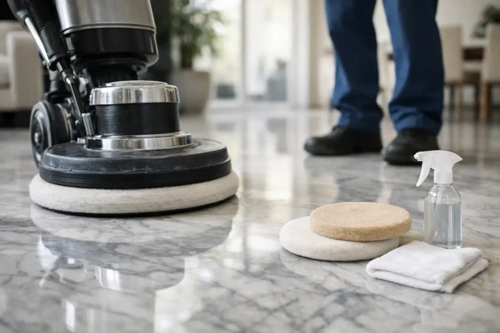 ¿Cada cuánto pulir piso de mármol en casa?