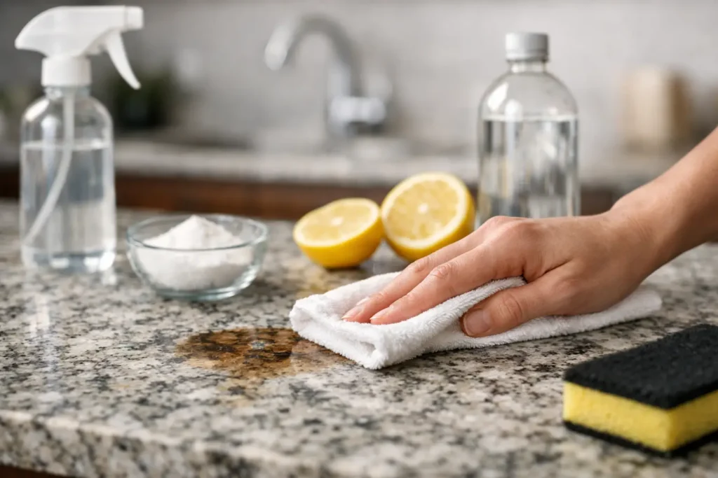 Cómo quitar manchas de granito sin dañarlo