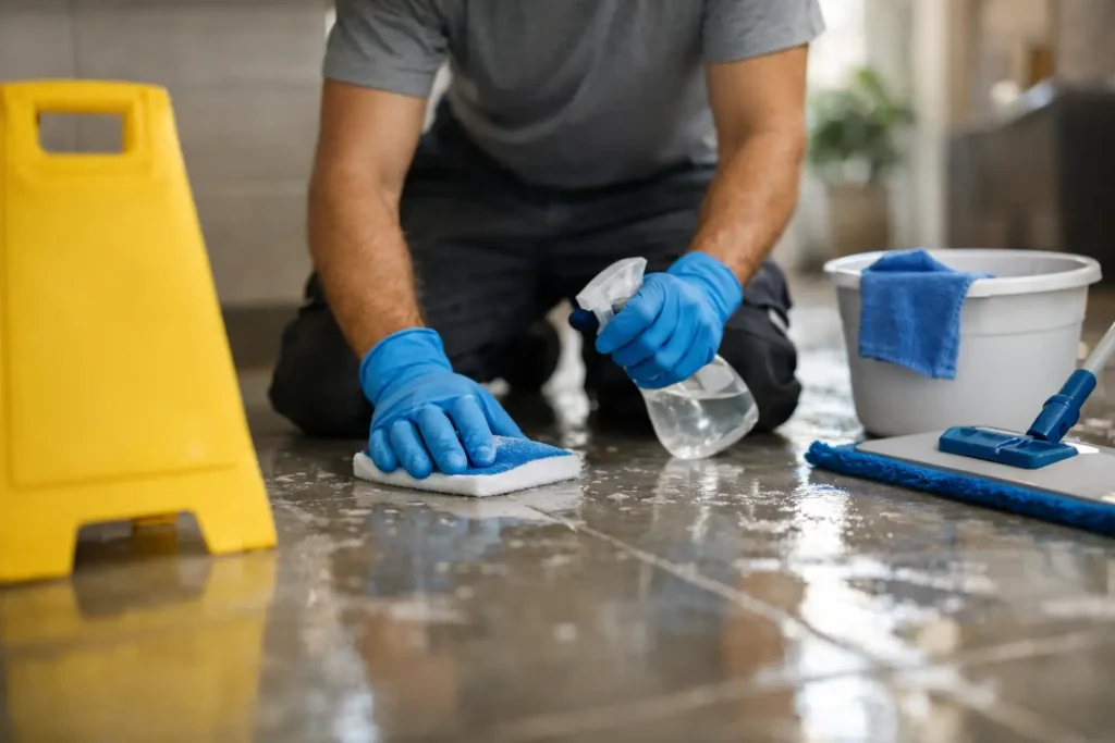 Cómo quitar un piso resbaloso sin dañarlo
